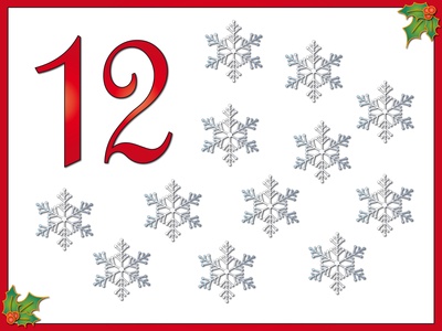 12 days of christmas: 12 Snowflakes